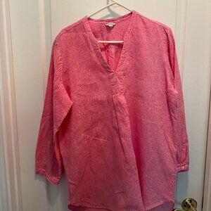 LL Bean Linen Tunic Top